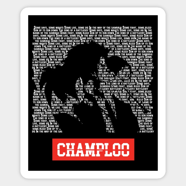 Samurai Champloo Shirt, Anime T-Shirt Sticker by waveformUSA